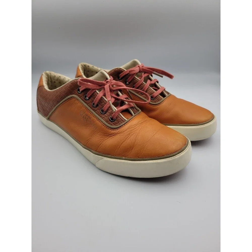 Puma Alexander McQueen Tan Woven Leather Sneakers 356139-02 Men's Size 10 MCQ